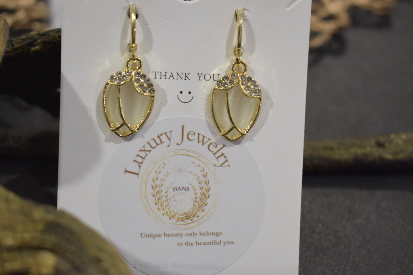 18K Gold Plated Drop of Water Earings