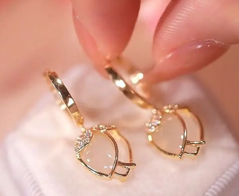 18K Gold Plated Drop of Water Earings