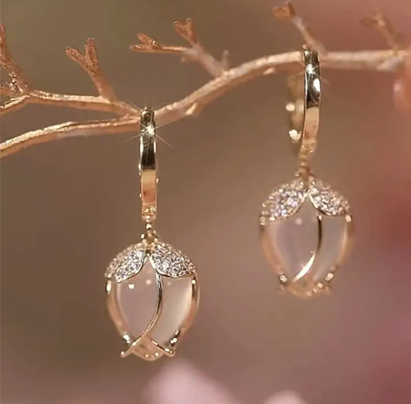 18K Gold Plated Drop of Water Earings